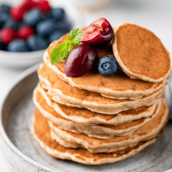 High Protein Granola Pancakes