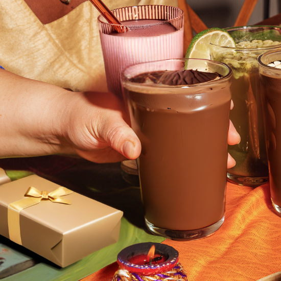 Spiced Hot Chocolate with Saffron & Cardamom