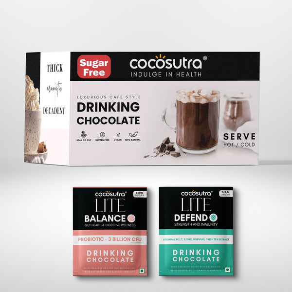 BALANCE & DEFEND Sugar Free Drinking Chocolate Mix - 20 Single Serves