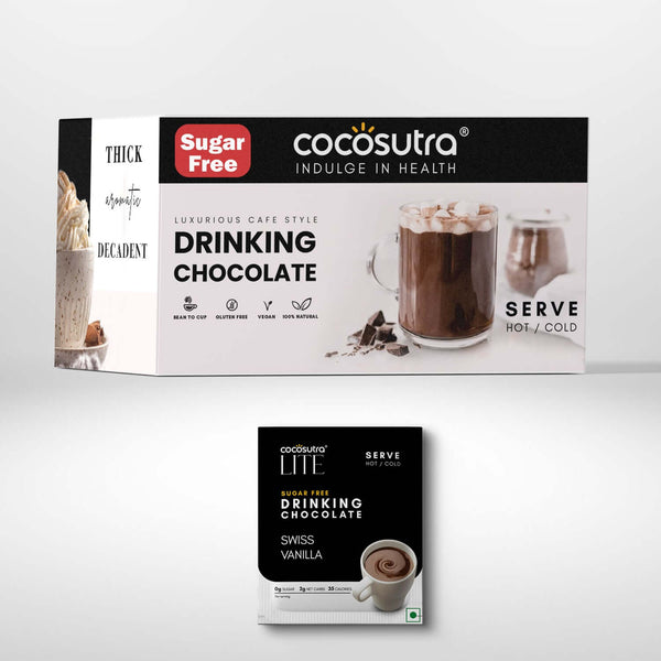 Sugar Free Drinking Chocolate Mix - Swiss Vanilla | 20 Single Serves