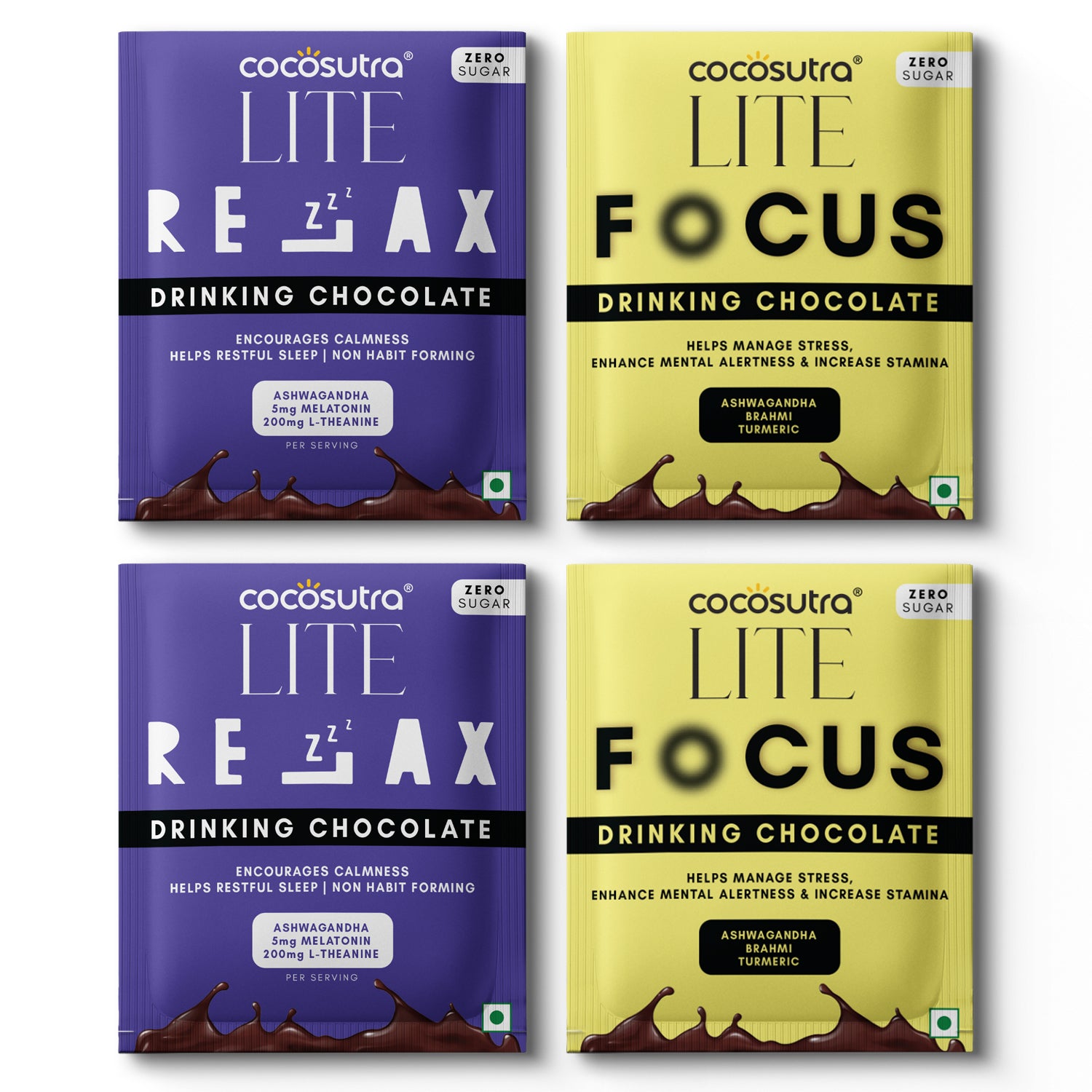 SLEEP *Night* + ACTIVE *Day* Combo | Sugar Free Drinking Chocolate