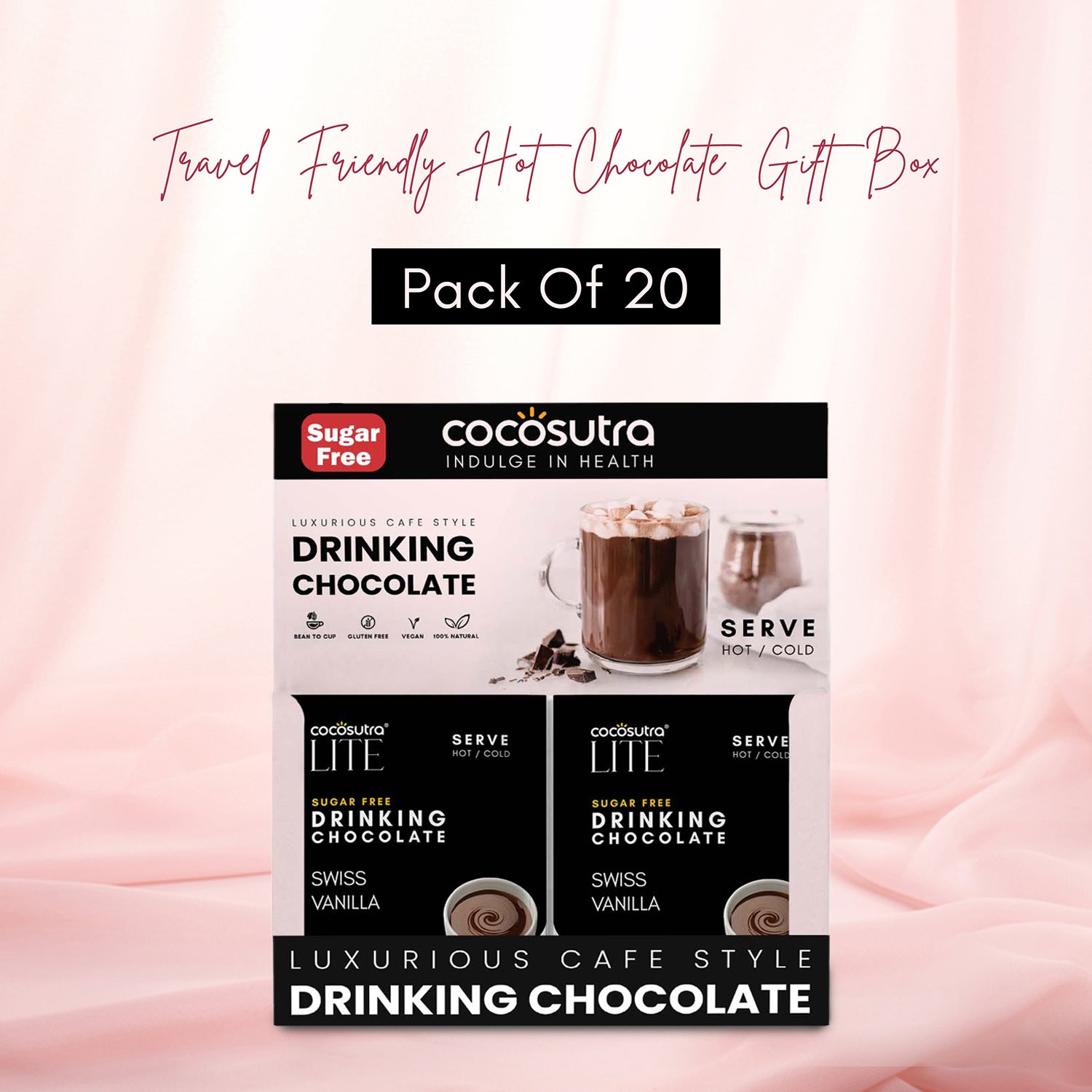 Sugar Free Drinking Chocolate Mix - Swiss Vanilla | 20 Single Serves