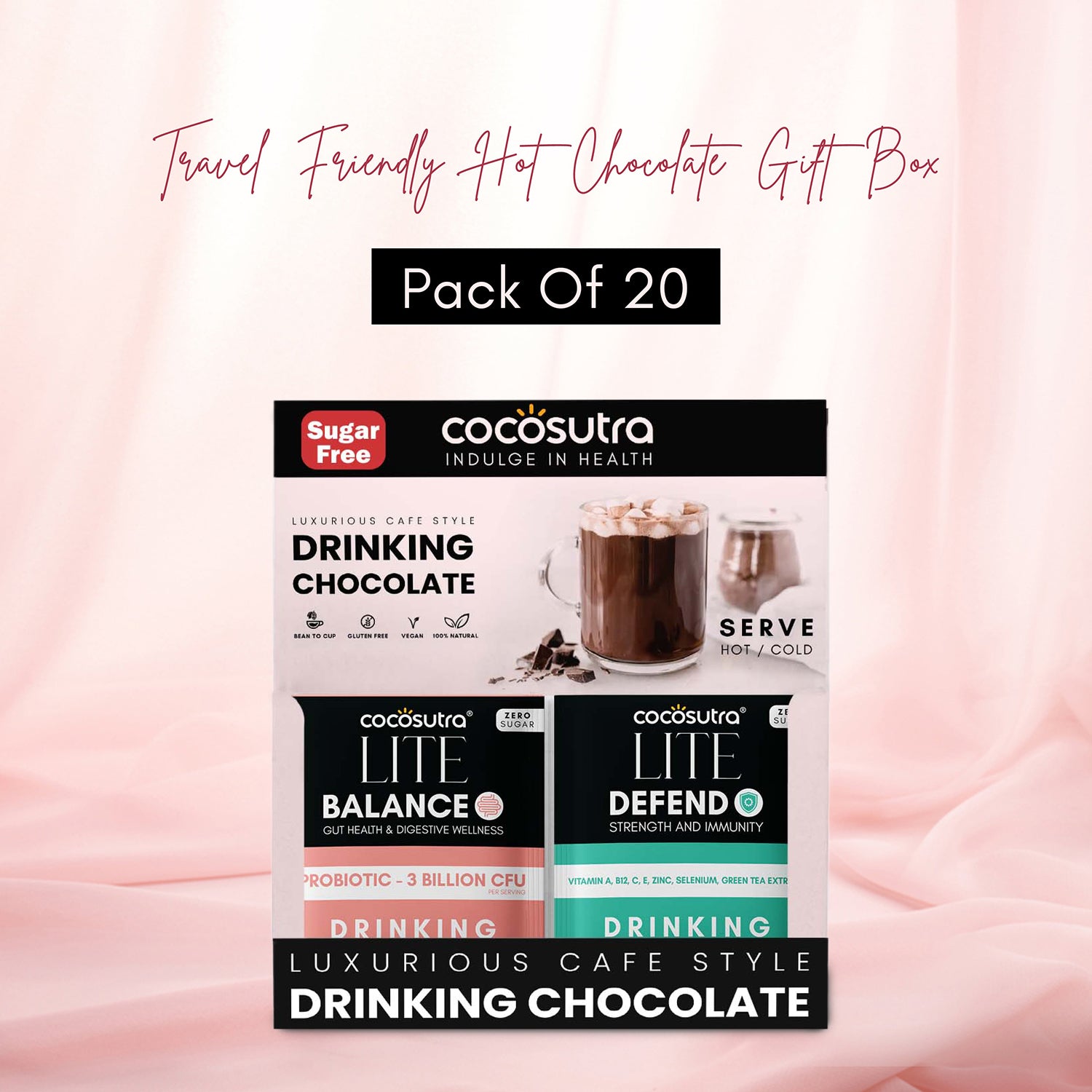 Balance & Defend | Sugar Free Drinking Chocolate Sachet Hamper