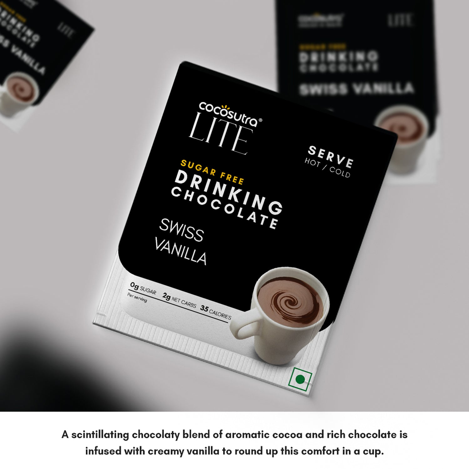 Sugar Free Drinking Chocolate Mix - Swiss Vanilla | 20 Single Serves
