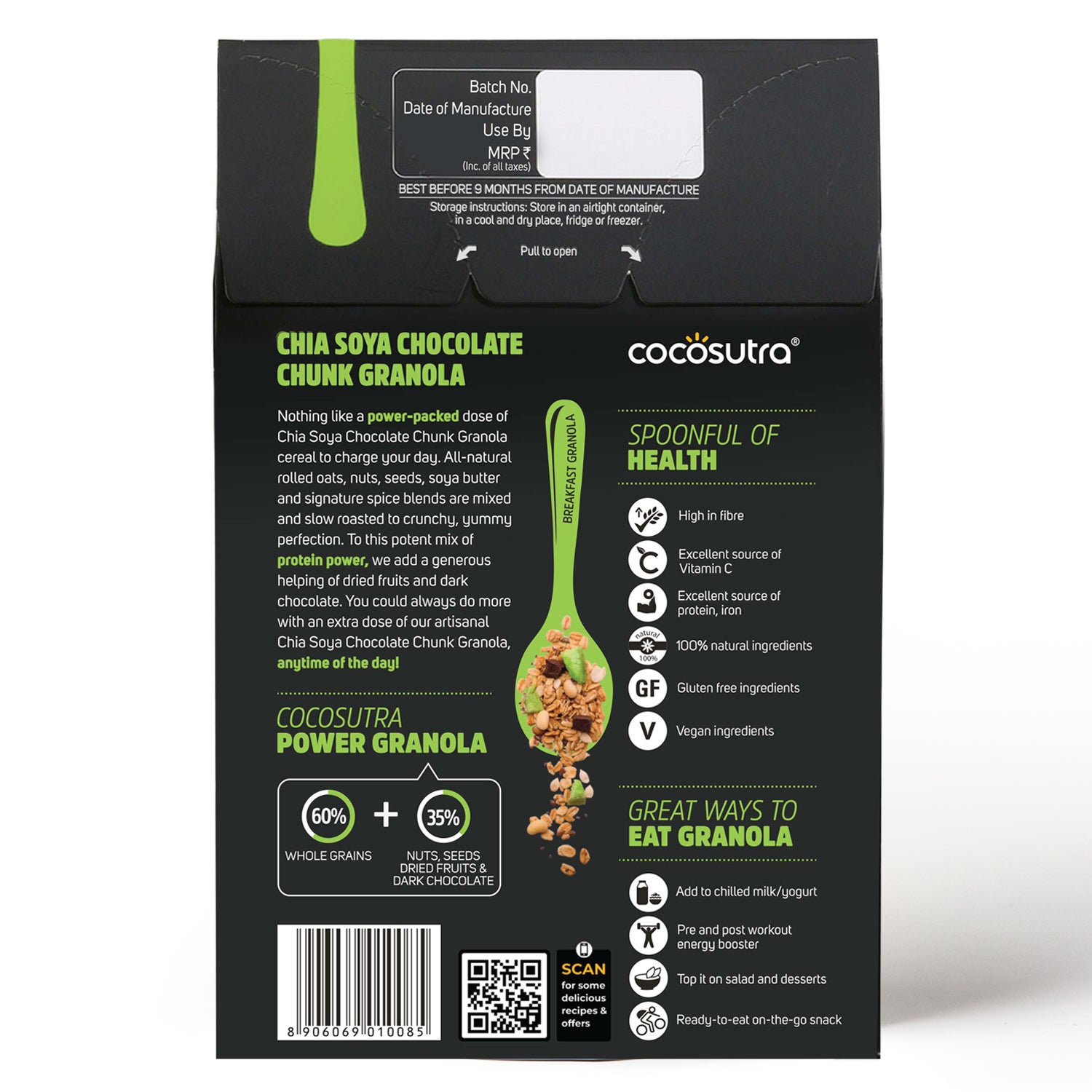 Chia Soya Chocolate Chunk Breakfast Granola