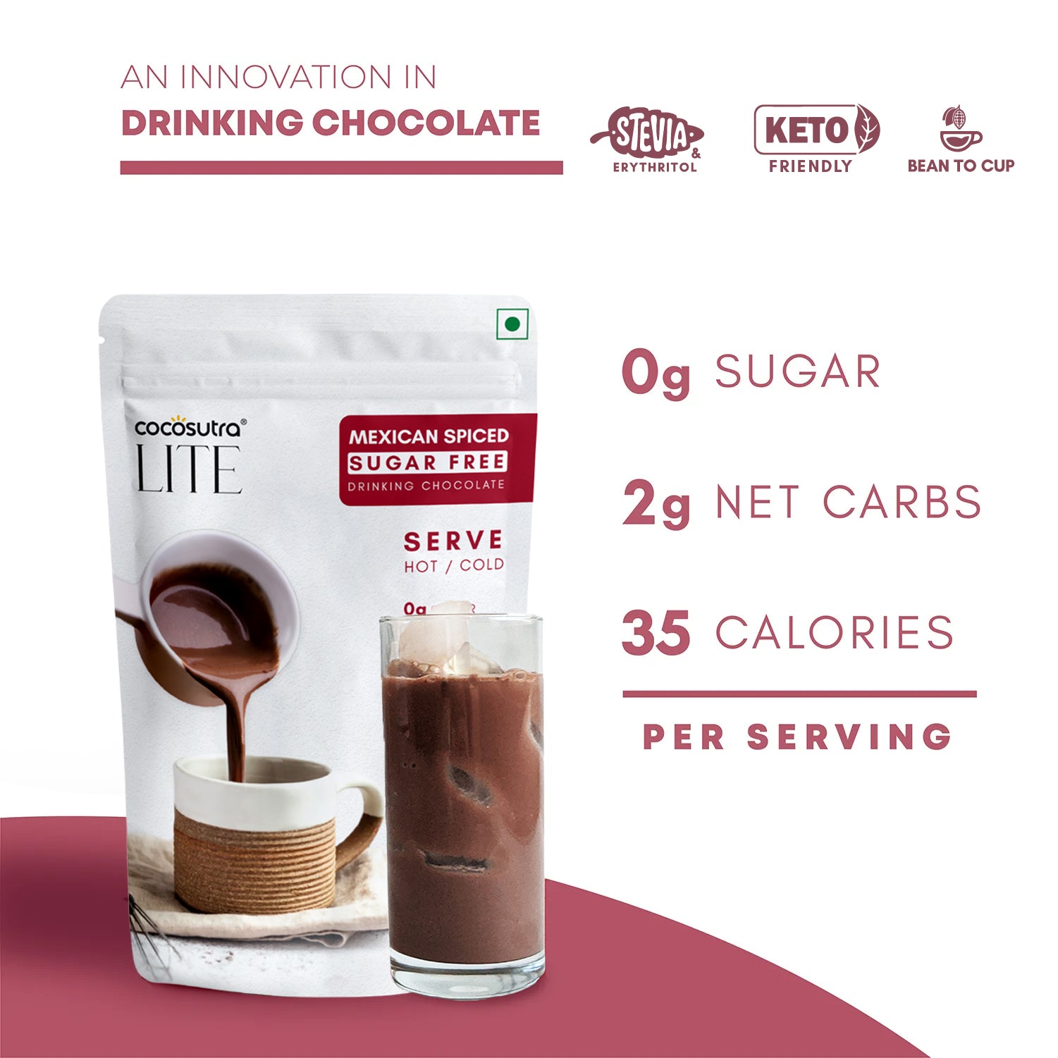 Cocosutra - Mexican Spiced Sugar Free Drinking Chocolate