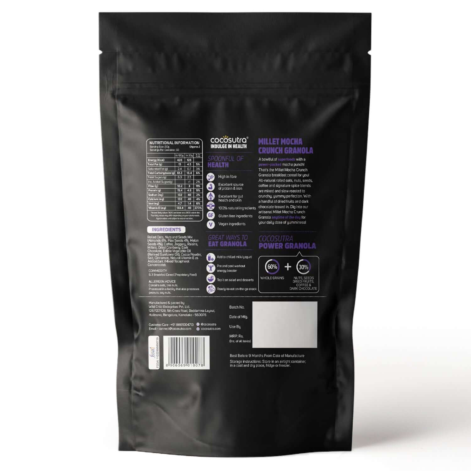 Millet Mocha Crunch Breakfast Granola | 1 Kg