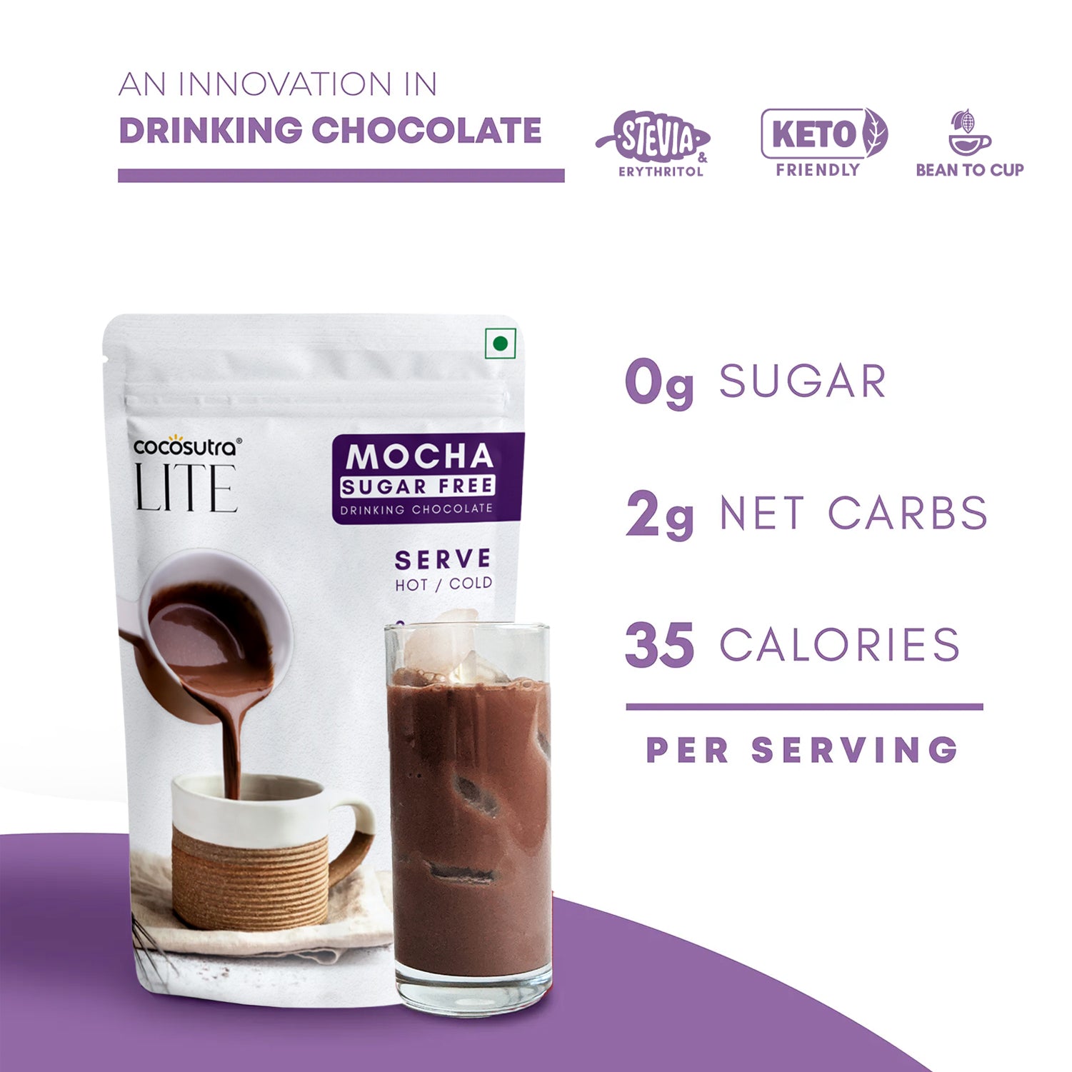 Cocosutra - Mocha Sugar Free Drinking Chocolate