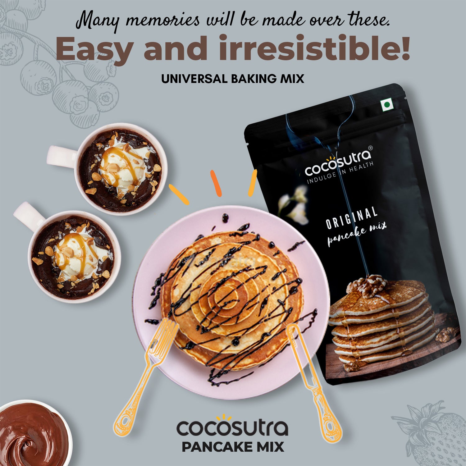 Pancake Mix Combo | Original & Millet Oatmeal | 300 g each