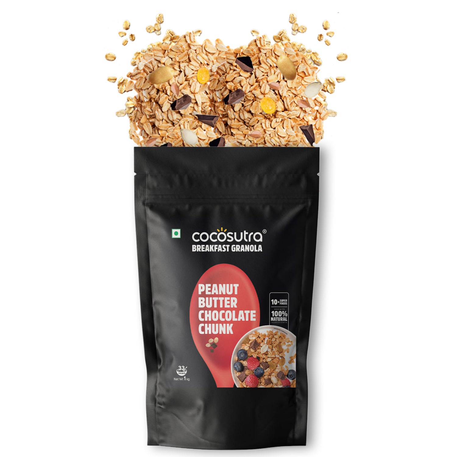 Peanut Butter Chocolate Chunk Breakfast Granola | 1 Kg