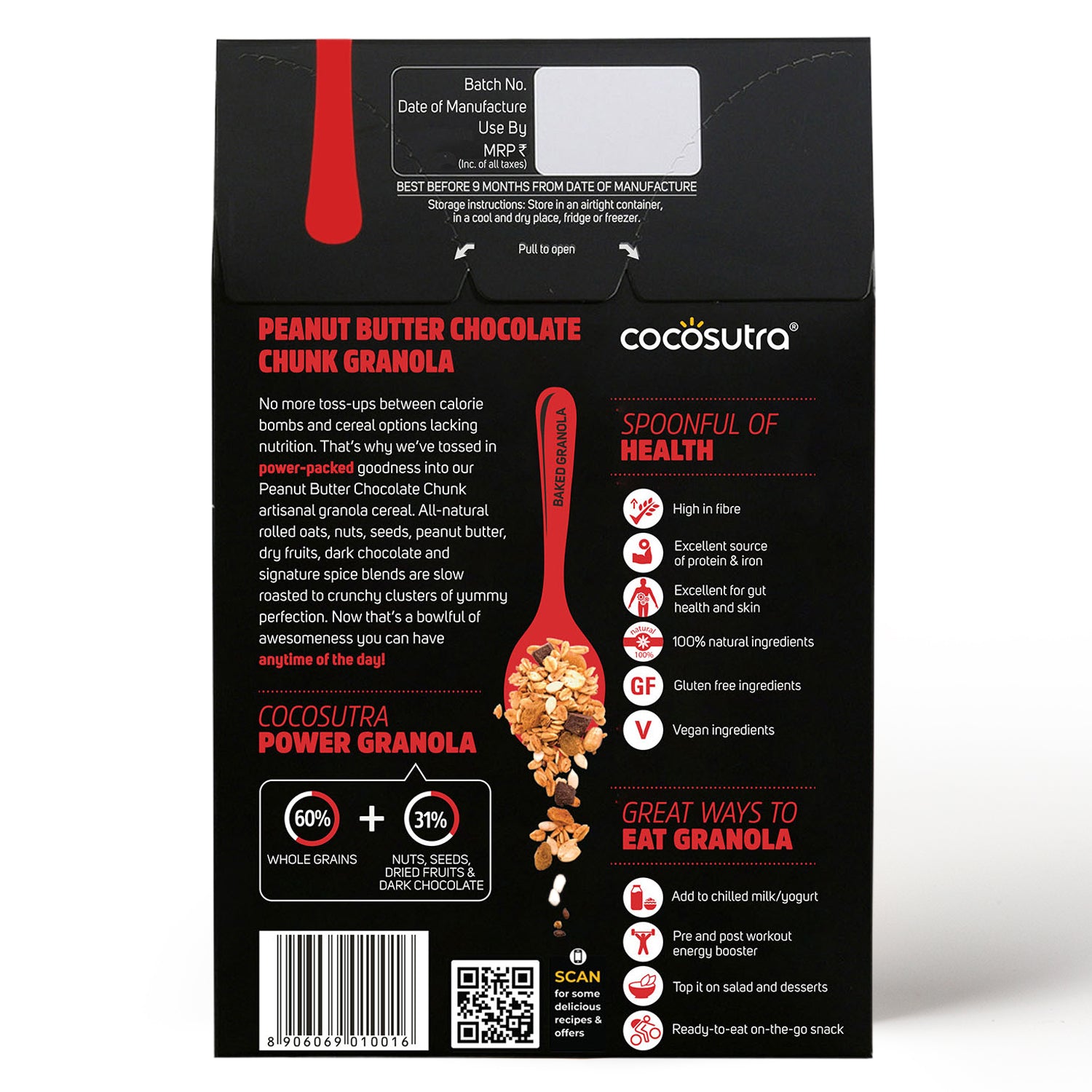 Peanut Butter Chocolate Chunk Breakfast Granola