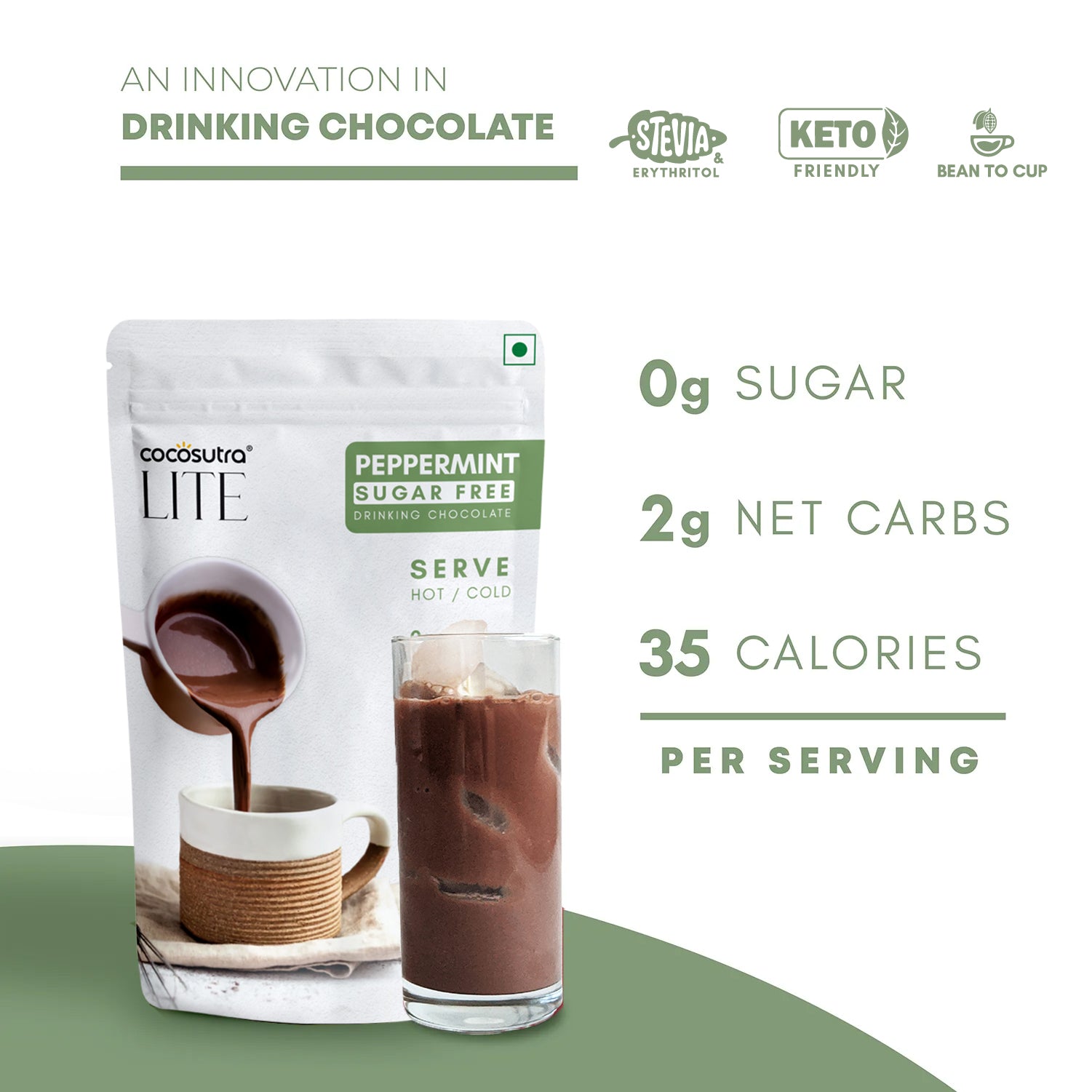 SUGAR FREE Drinking Chocolate Mix - Peppermint