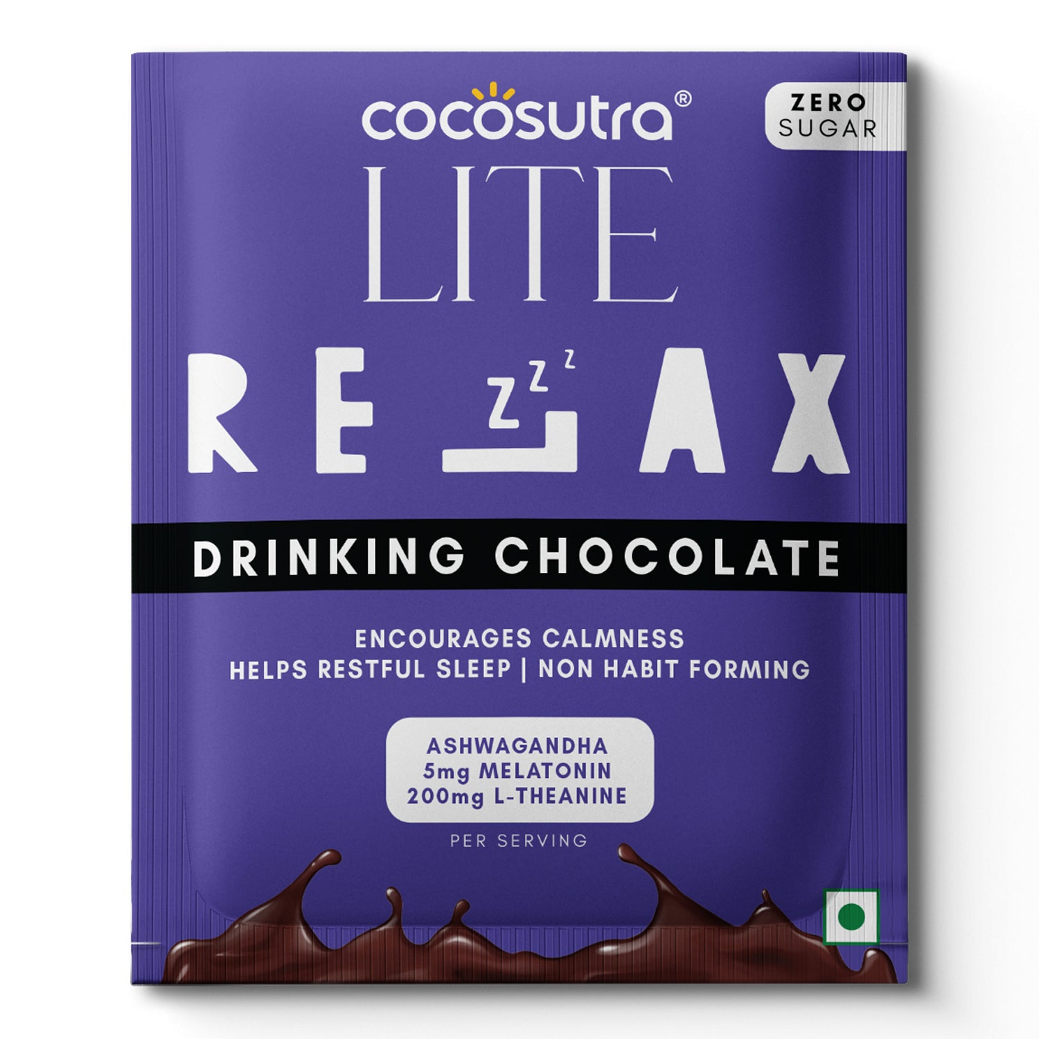 Relax | SUGAR FREE Drinking Chocolate Mix | Melatonin Support for Restful Sleep
