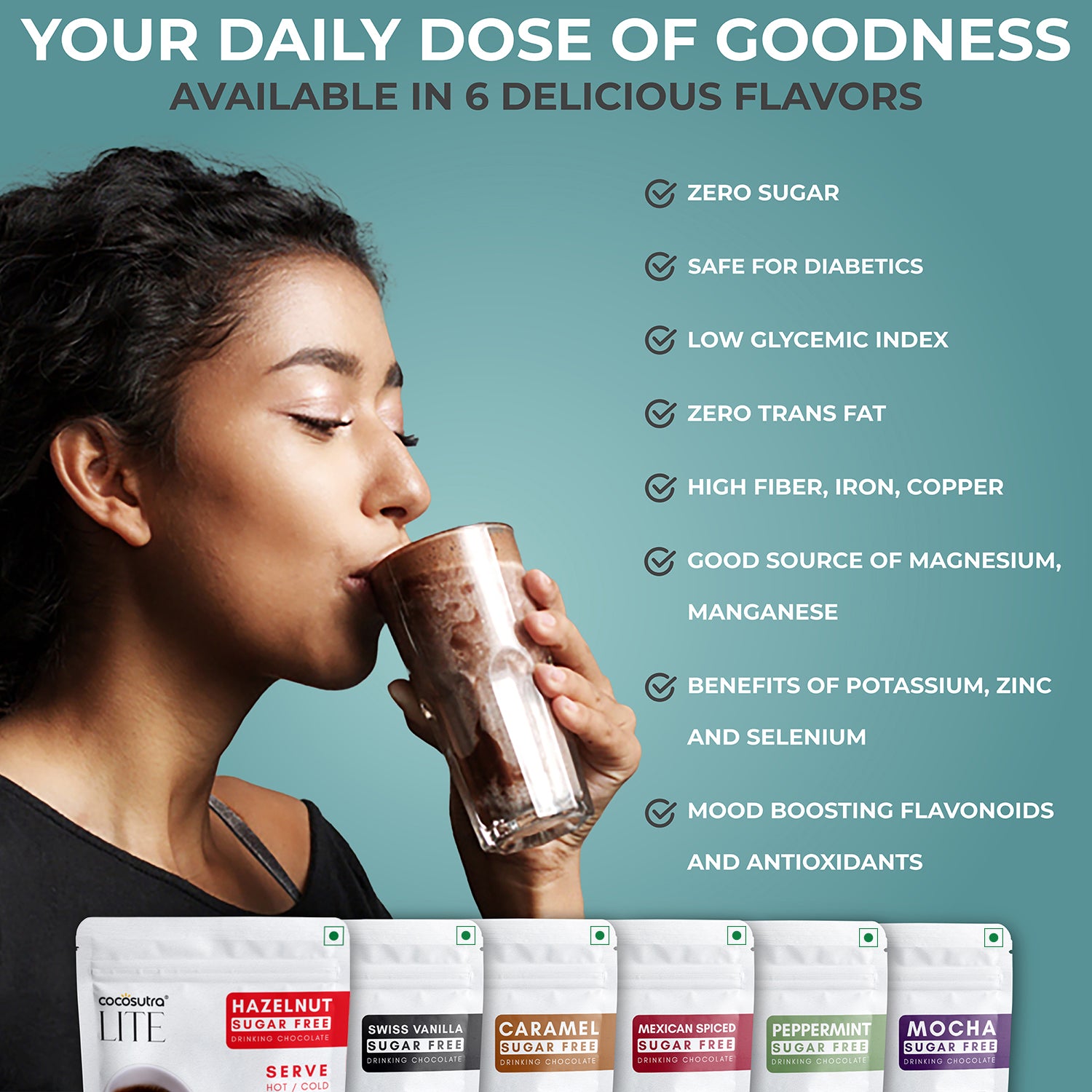 Cocosutra - Sugar Free Drinking Chocolate - Benefits
