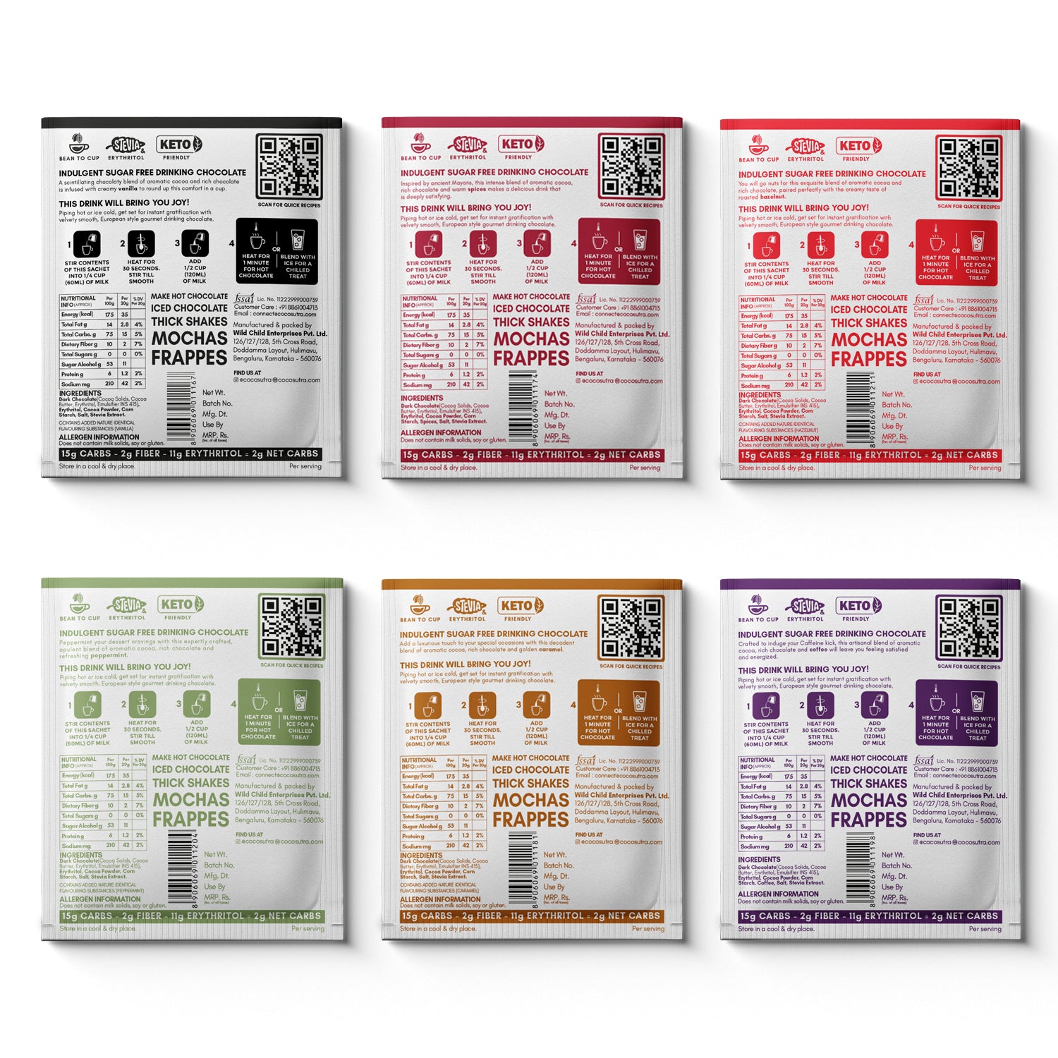 Sugar Free Drinking Chocolate Mix - 6 Flavors
