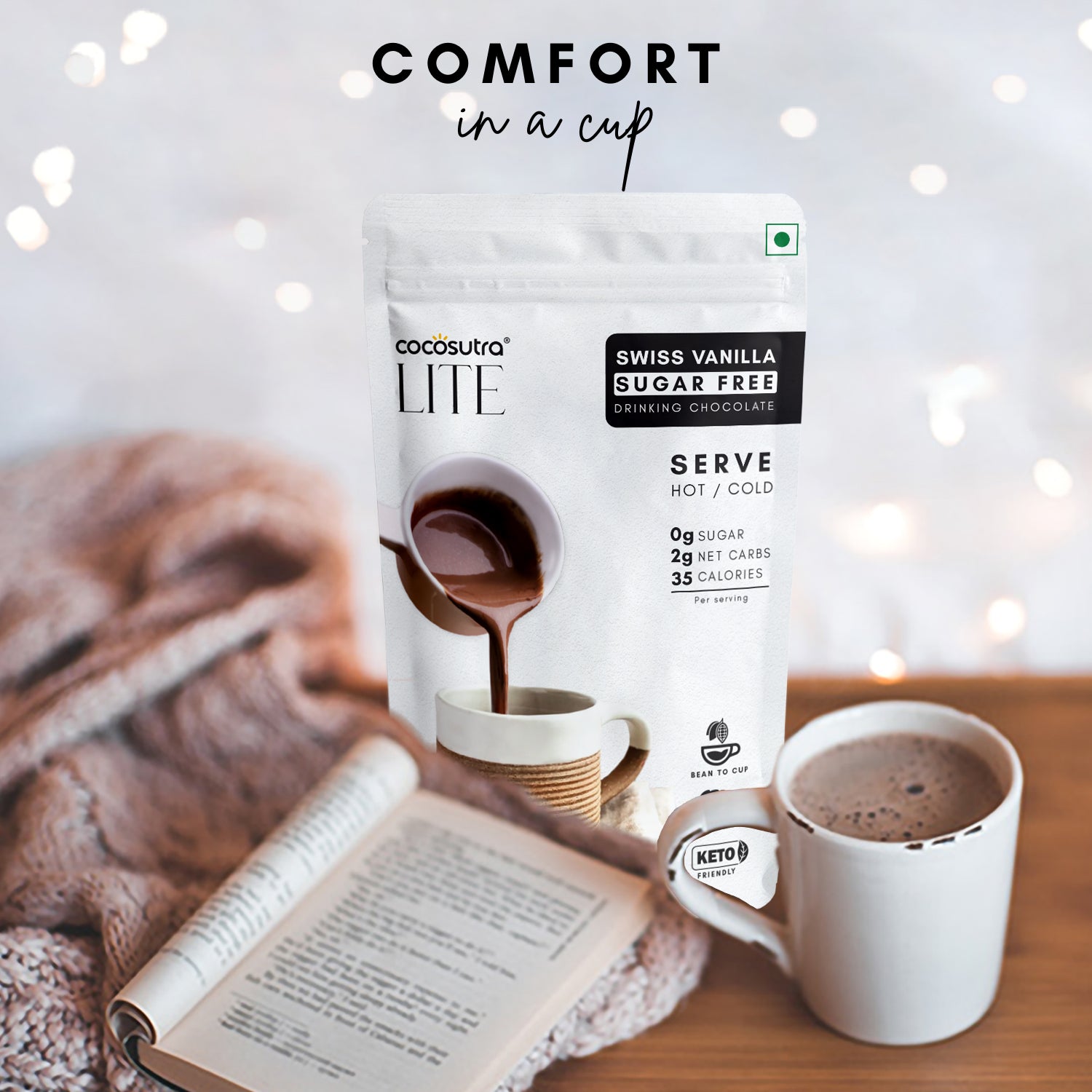 Sugar Free Drinking Chocolate Mix - Swiss Vanilla | 200 g