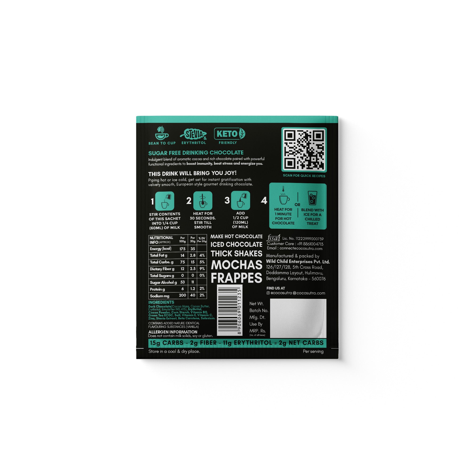 Defend | SUGAR FREE Drinking Chocolate Mix | Strength & Immunity Boost