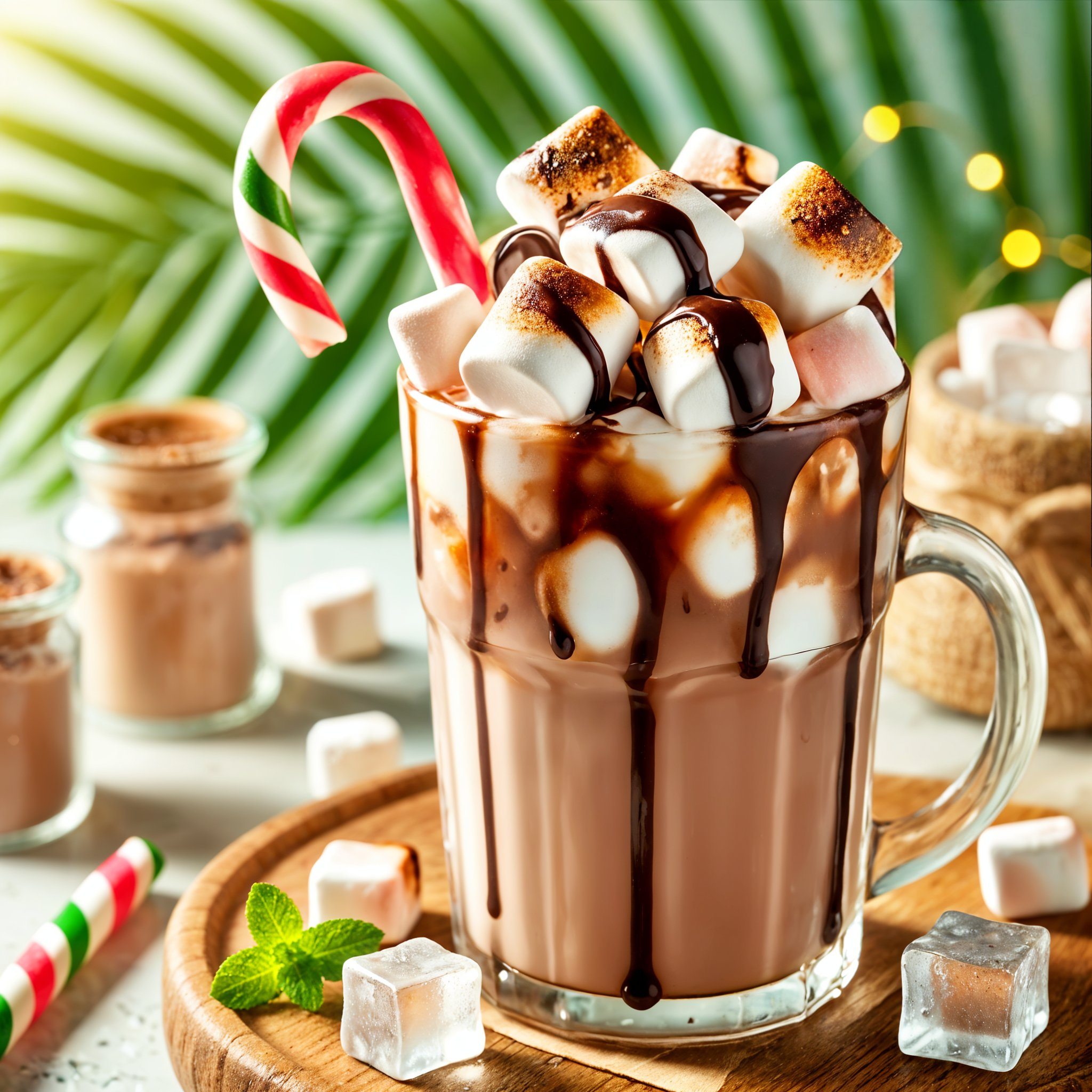 ALL in ONE | Drinking Chocolate Set | Box of 20 drinking chocolate with Marshmallow & Candy Cane, 600g