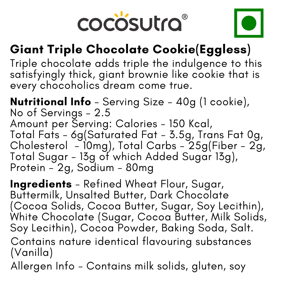 GIANT Gourmet Cookies – 100g each