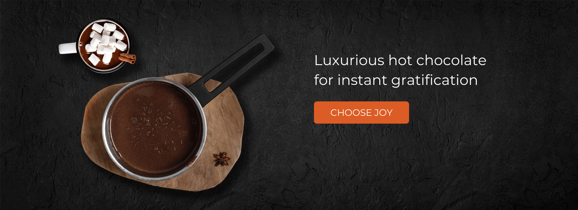 Luxurious hot chocolate for instant gratification