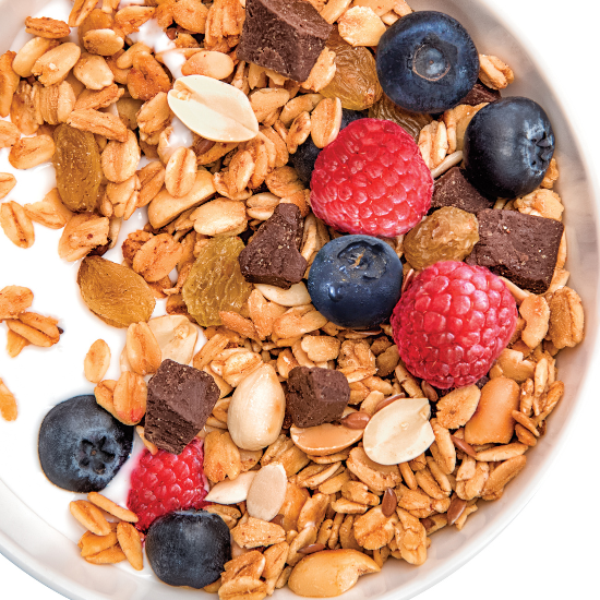 Recipe - Peanut Butter Chocolate Chunk Breakfast Granola Bowl