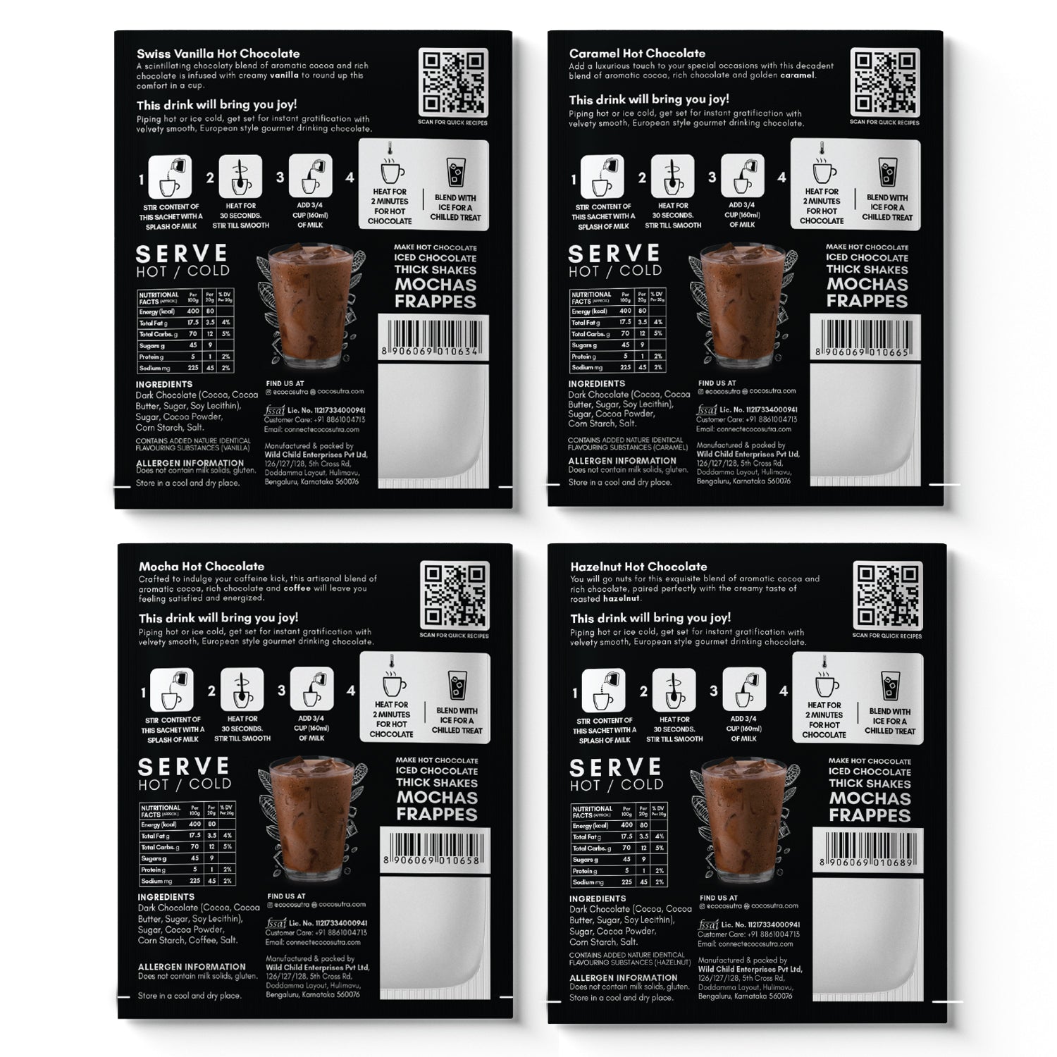 Hot Chocolate | 4 Flavors | 20g each