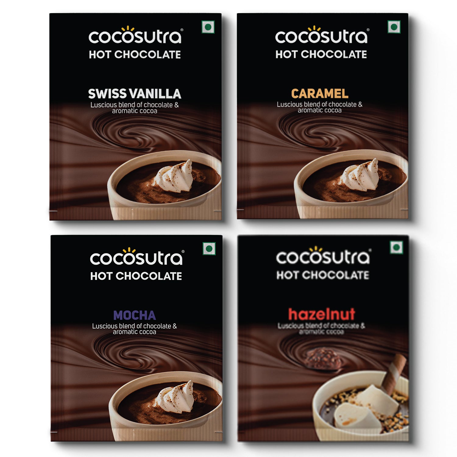 Hot Chocolate | 4 Flavors | 20g each | 4 cups