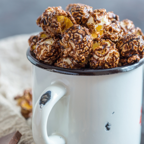 Chocolate Popcorn Clusters