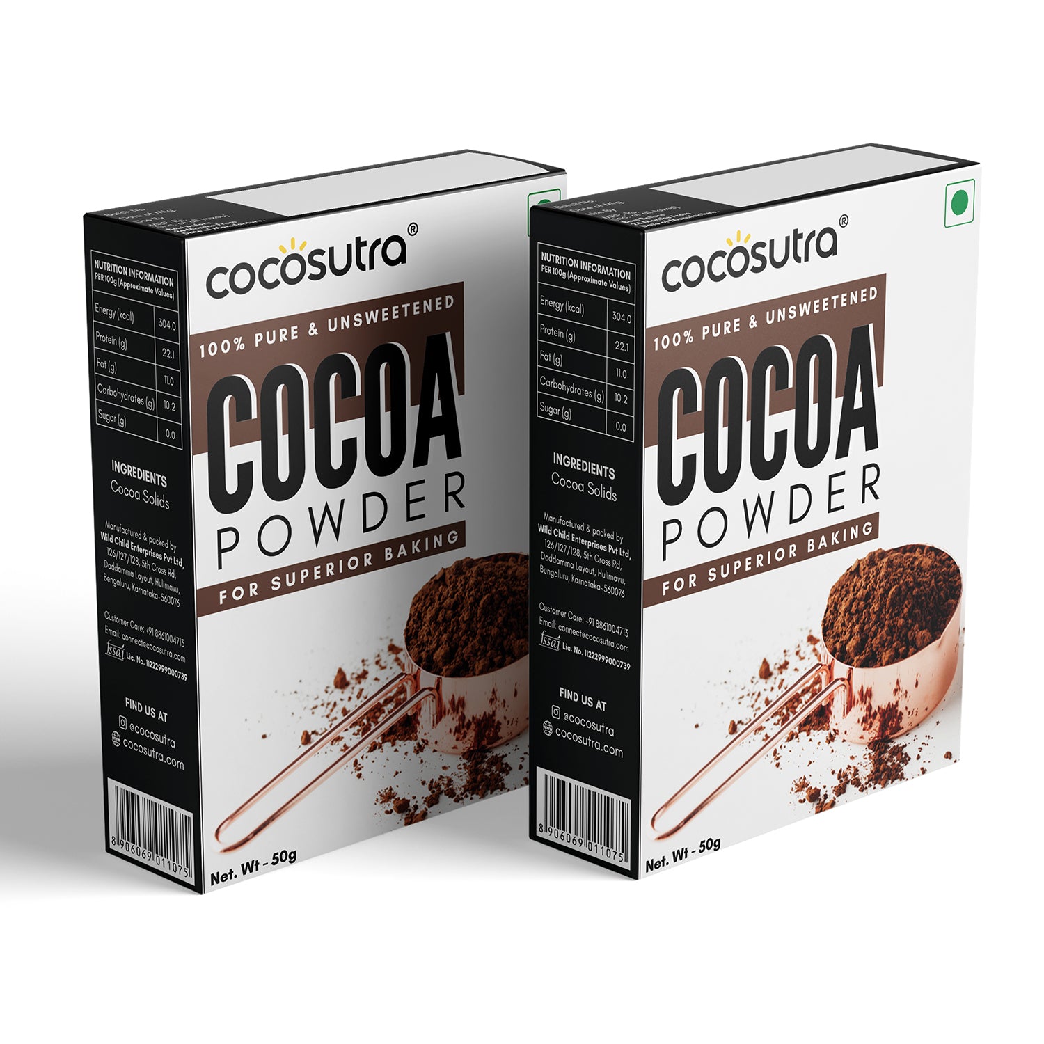 Cocoa Powder, 100g | Pack of 2 | 50g each