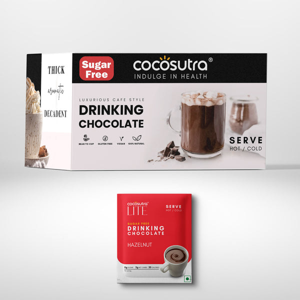 Sugar Free Drinking Chocolate Mix - Hazelnut | 20 Single Serves