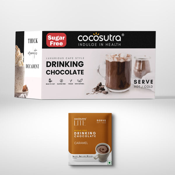 Sugar Free Drinking Chocolate Mix - Caramel | 20 Single Serves