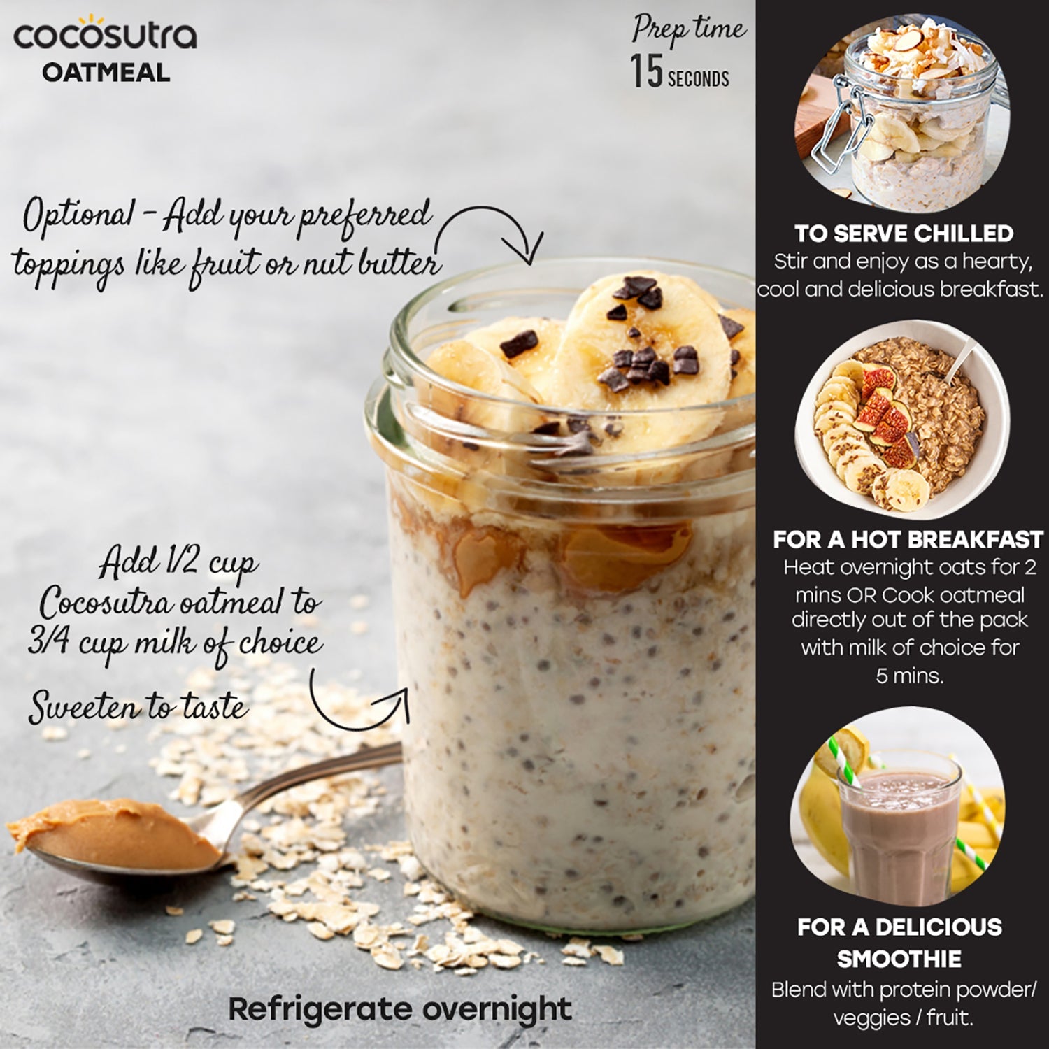 Cocosutra Oatmeal - Recipe Instructions