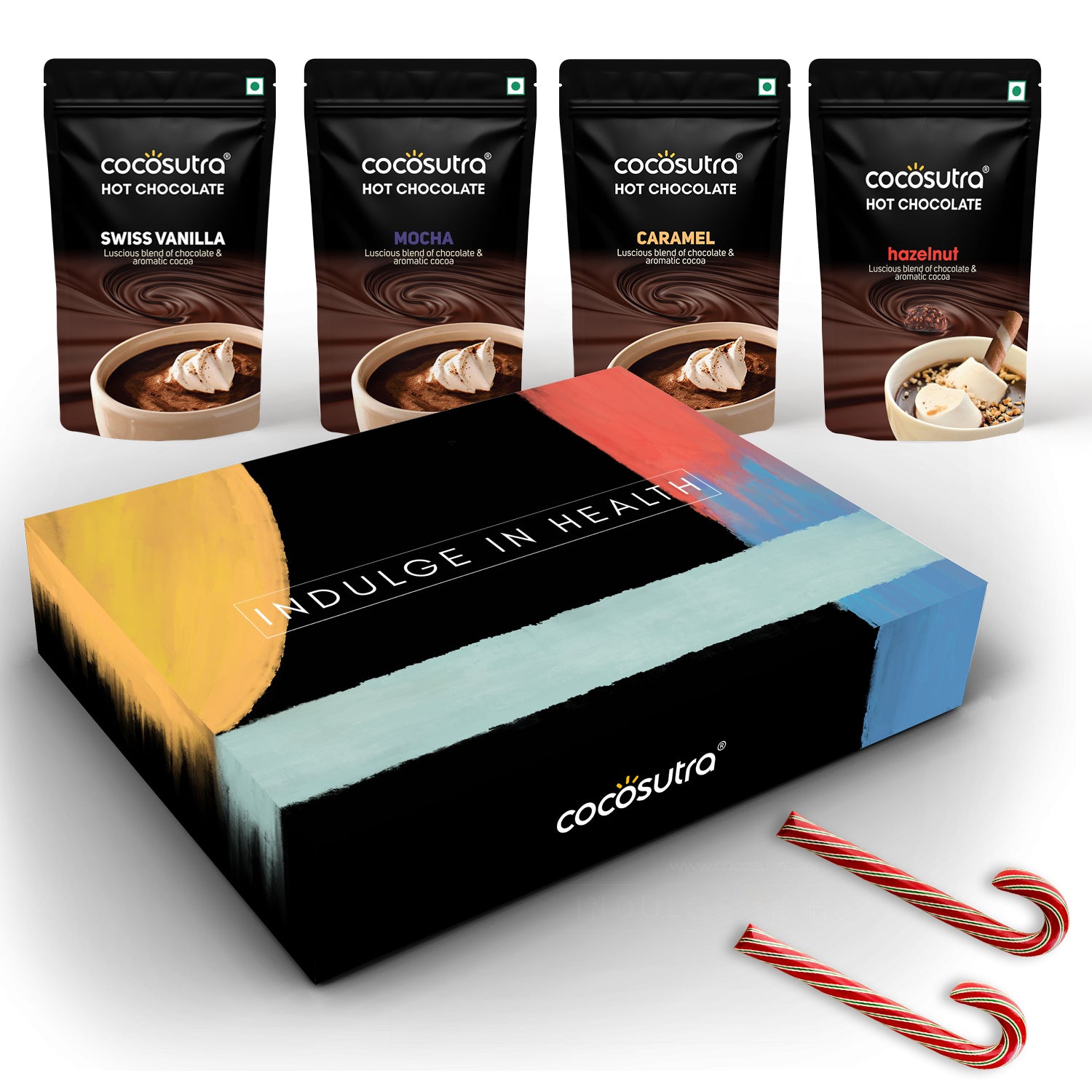 Hot Chocolate Celebration Gift Hamper with Candy Canes | 400 g