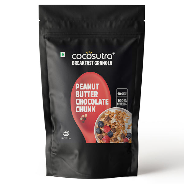 Peanut Butter Chocolate Chunk Breakfast Granola - 1 kg