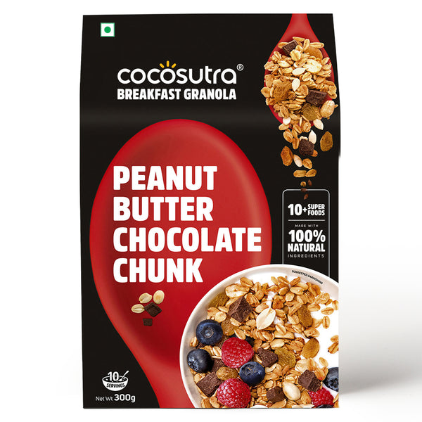 Peanut Butter Chocolate Chunk Breakfast Granola - 300 g