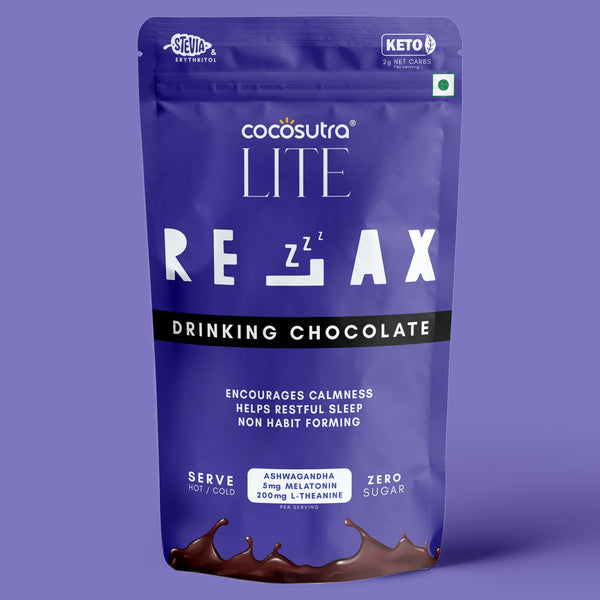 RELAX Sugar Free Drinking Chocolate Mix - Melatonin for Restful Sleep | 200 g