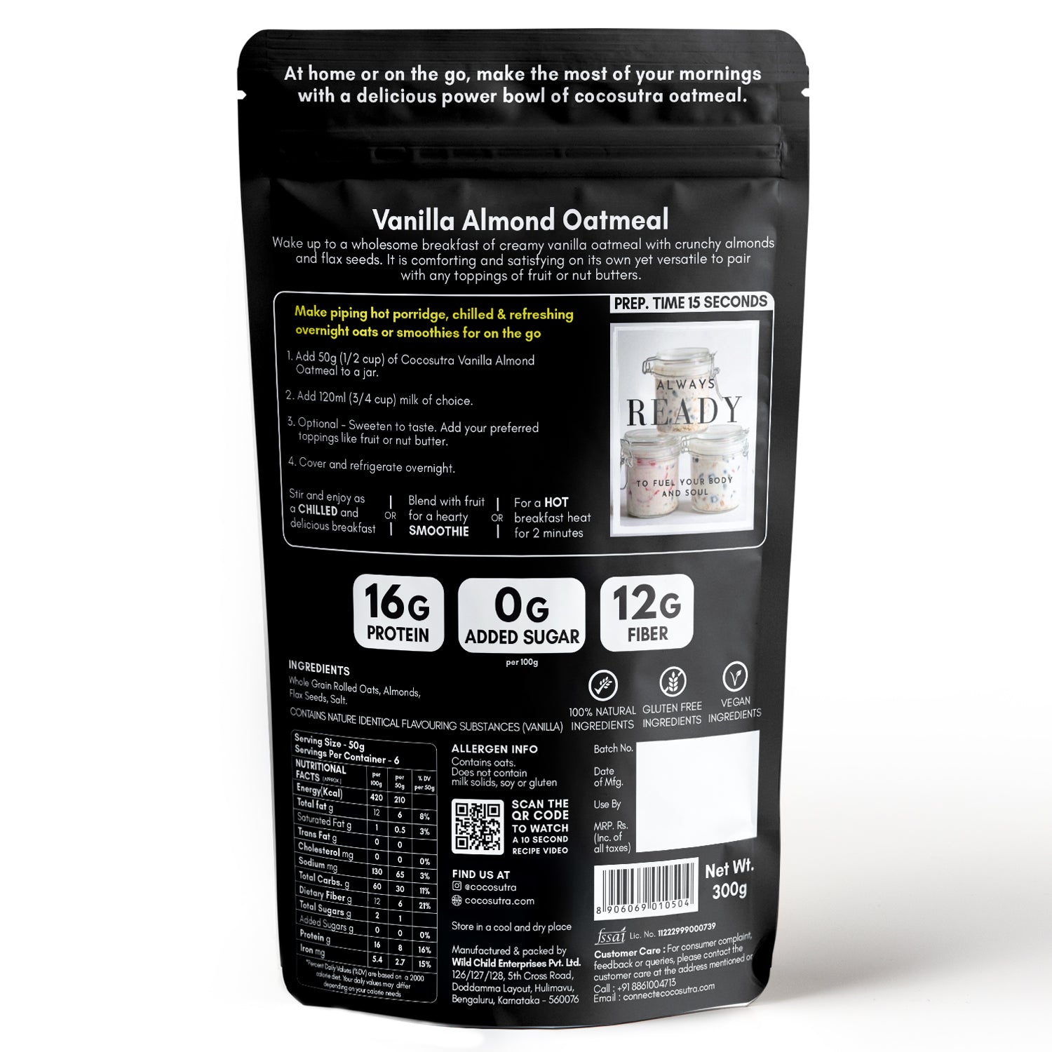 Vanilla Almond Oatmeal | 300 g