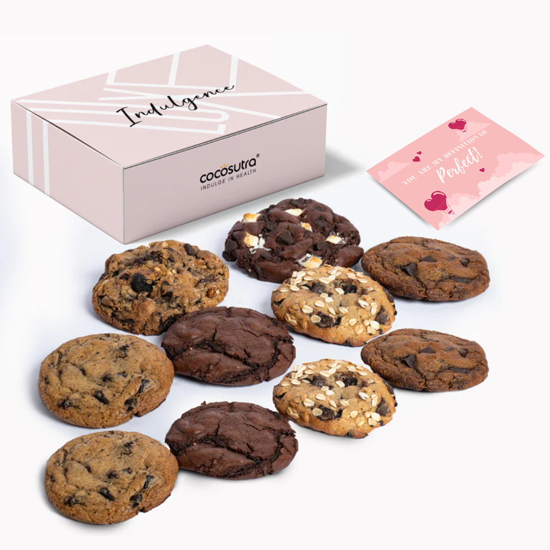 Valentine Cookie Special Box | Spoil the cookie monster! | Box of JOY Hamper with Greeting Card, 520g