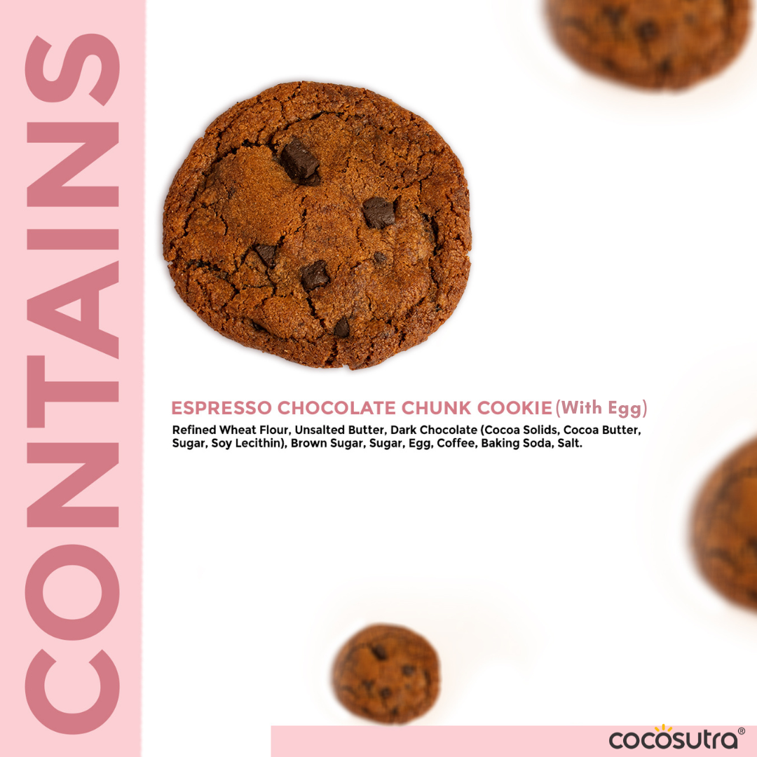 Espresso Chocolate Chunk Cookies | Box of 8 | 8*40g each | 320g