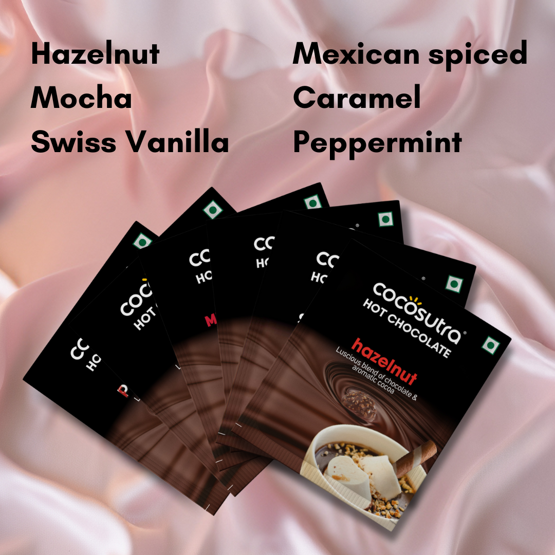 Diwali Delight 20 | ALL in ONE Drinking Chocolate Set | Box of 20 drinking chocolate with Marshmallow & Candy Cane, 600g