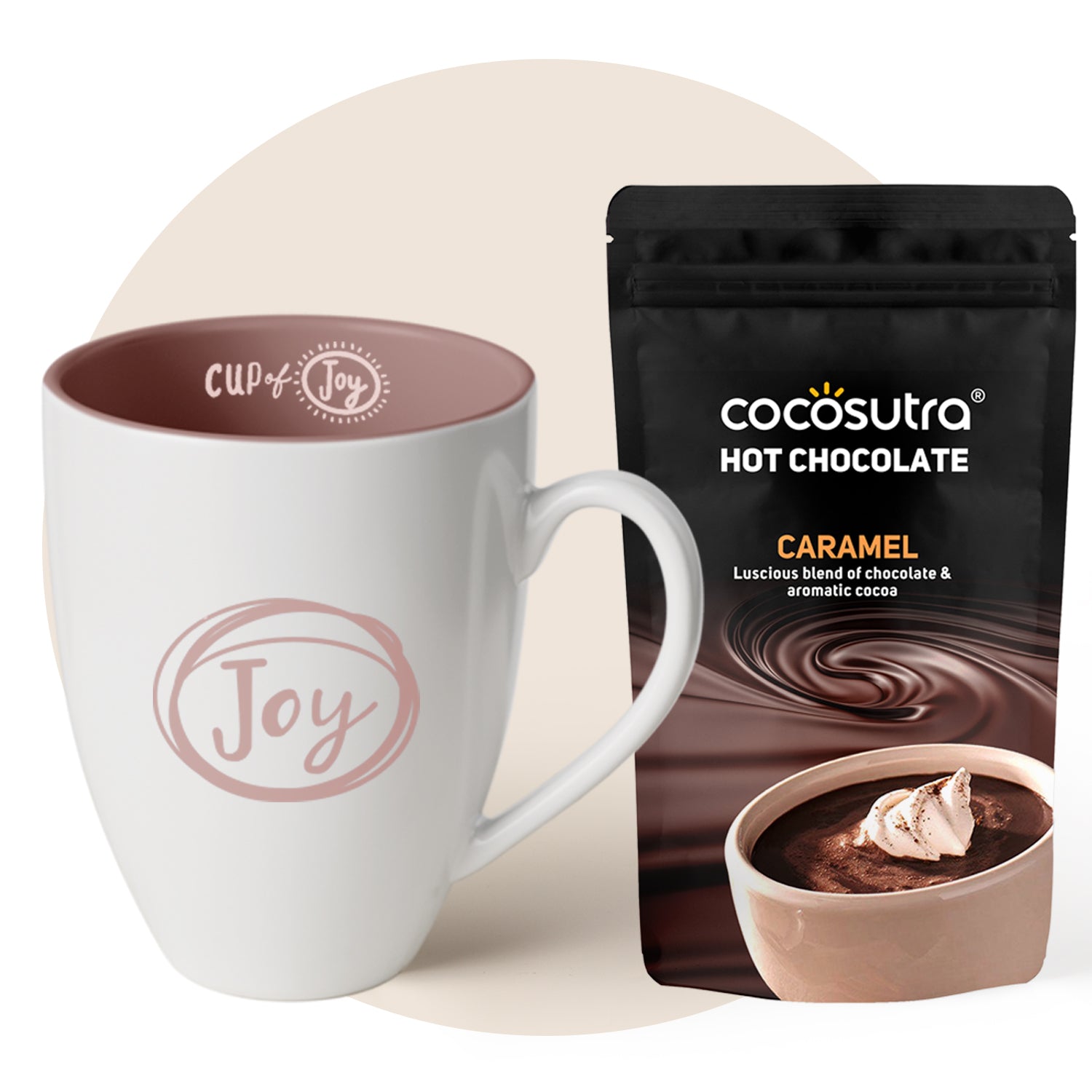 Cocosutra Hot Chocolate Hamper with Mug | Caramel