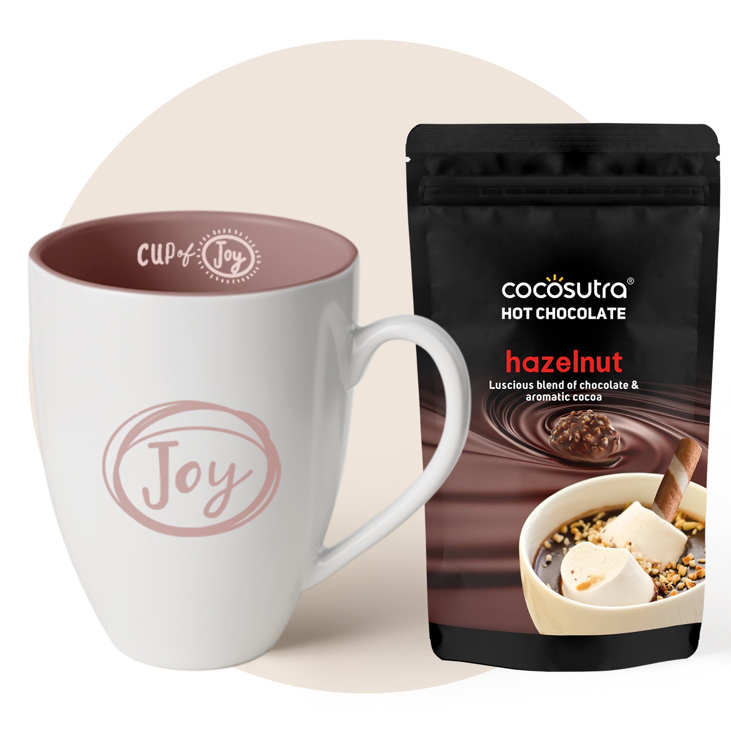 Cocosutra Hot Chocolate Hamper with Mug | Hazelnut