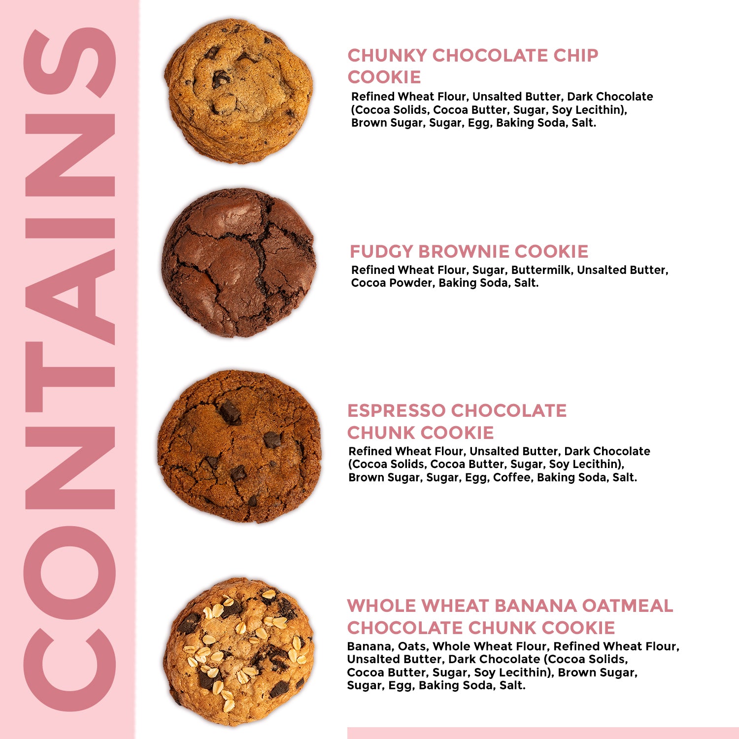 Cocosutra Assorted Goumet Cookies - Ingredients