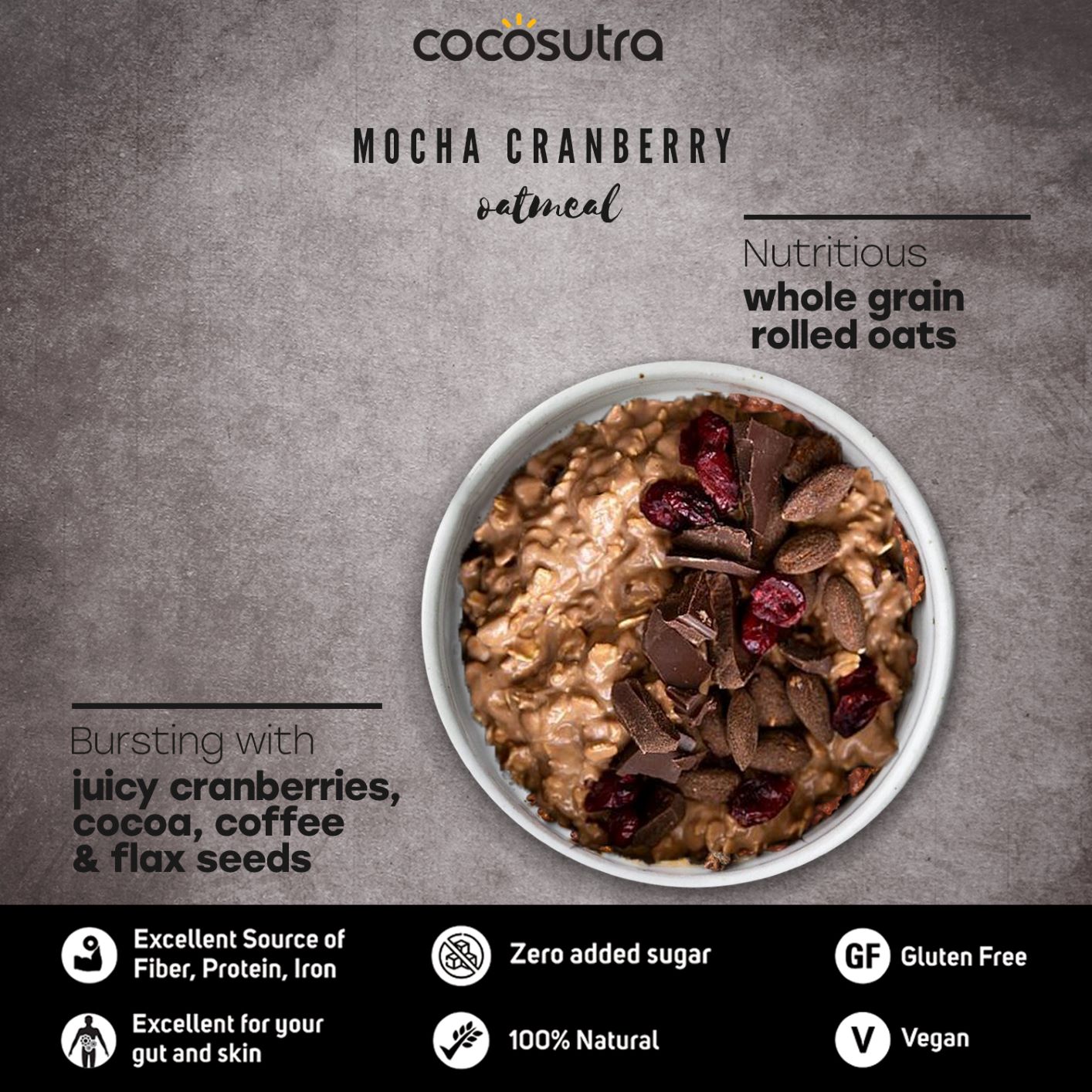 Mocha Cranberry Oatmeal - Breakfast Sorted Hamper - Cocosutra