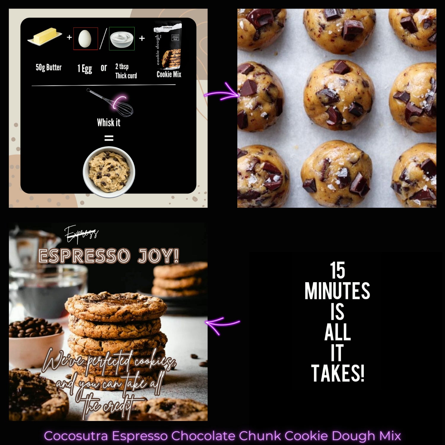 Espresso Chocolate Chunk Cookie Dough Mix - Recipe