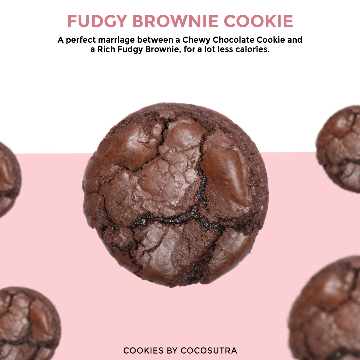 Cocosutra Fudgy Brownie Cookies - Freshly Baked - Eggless